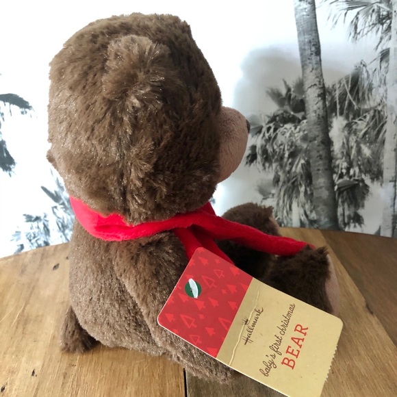 BABY’S 1st CHRISTMAS Teddy Bear Hallmark Plush Toy Stuffed Animal NWT - Picture 5 of 9